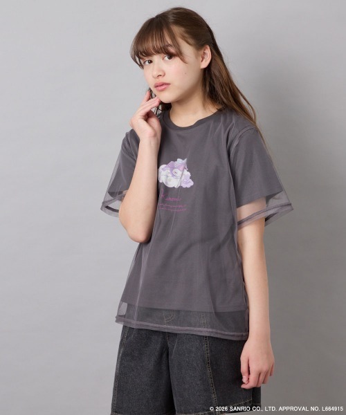 a.v.v（アーヴェヴェ）の「[120-150]【数量限定】[シナモロール＆クロミ]オーバーチュールTシャツ（Tシャツ/カットソー・キッズ・ホワイト/ダークグレー・150/140/130/120）」の16枚目の写真