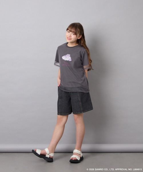 a.v.v（アーヴェヴェ）の「[120-150]【数量限定】[シナモロール＆クロミ]オーバーチュールTシャツ（Tシャツ/カットソー・キッズ・ホワイト/ダークグレー・150/140/130/120）」の18枚目の写真