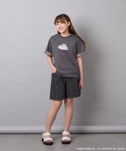 a.v.v（アーヴェヴェ）の「[120-150]【数量限定】[シナモロール＆クロミ]オーバーチュールTシャツ（Tシャツ/カットソー・キッズ・ホワイト/ダークグレー・150/140/130/120）」の19枚目の写真
