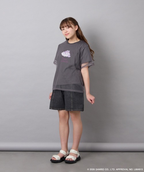 a.v.v（アーヴェヴェ）の「[120-150]【数量限定】[シナモロール＆クロミ]オーバーチュールTシャツ（Tシャツ/カットソー・キッズ・ホワイト/ダークグレー・150/140/130/120）」の20枚目の写真