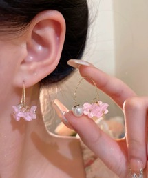 フラワーモチーフ付ピアス