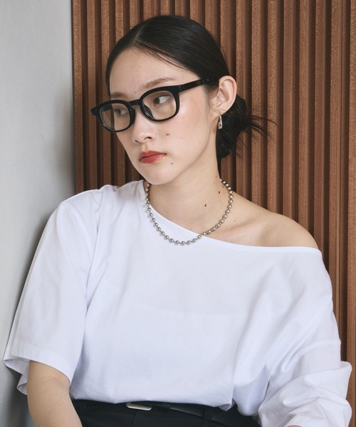 LEPSIM（レプシィム）の「《レプクル》オフショルワイドT　242876（Tシャツ/カットソー・レディース・チャコールグレー/オフホワイト/パープル・FREE）」の6枚目の写真