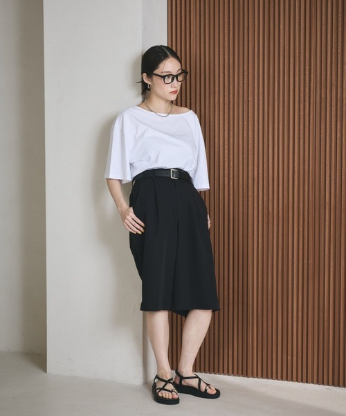LEPSIM（レプシィム）の「《レプクル》オフショルワイドT　242876（Tシャツ/カットソー・レディース・チャコールグレー/オフホワイト/パープル・FREE）」の8枚目の写真