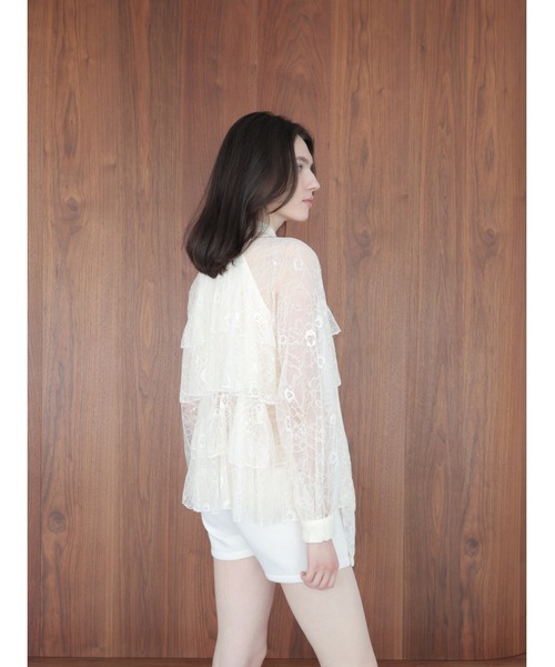 celon(セロン)の「lace bow tiered blouse(シャツ/ブラウス・レディース・アイボリー・FREE)」の8枚目の写真