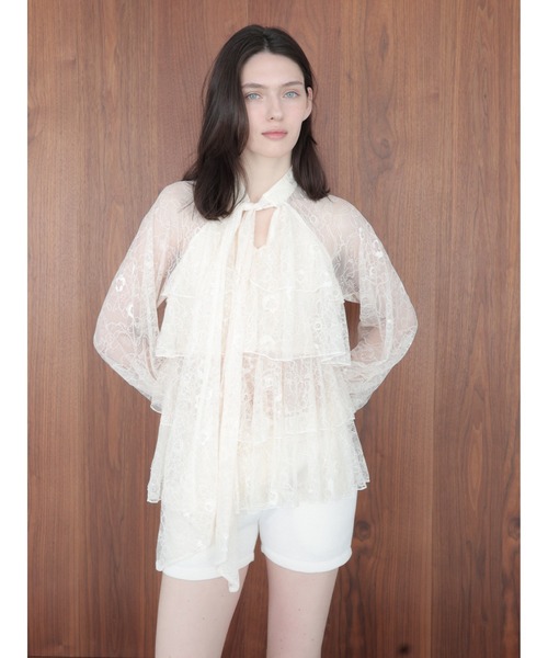 celon(セロン)の「lace bow tiered blouse(シャツ/ブラウス・レディース・アイボリー・FREE)」の11枚目の写真