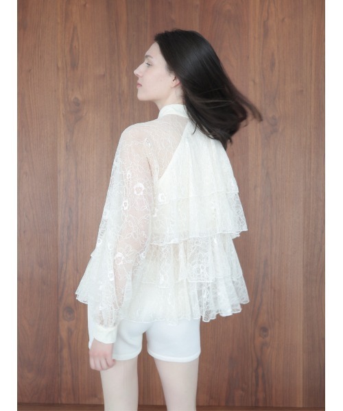 celon(セロン)の「lace bow tiered blouse(シャツ/ブラウス・レディース・アイボリー・FREE)」の12枚目の写真