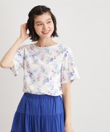 LAURA ASHLEY（ローラアシュレイ）の「【UVカット／接触冷感】ポリー柄 コットンジャージーTシャツ（Tシャツ/カットソー）」