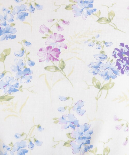 LAURA ASHLEY(ローラアシュレイ)の「【UVカット/接触冷感】ポリー柄 コットンジャージーTシャツ(Tシャツ/カットソー・レディース・ホワイト系3/ネイビー系・38/40)」の6枚目の写真