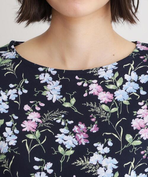 LAURA ASHLEY(ローラアシュレイ)の「【UVカット/接触冷感】ポリー柄 コットンジャージーTシャツ(Tシャツ/カットソー・レディース・ホワイト系3/ネイビー系・38/40)」の14枚目の写真
