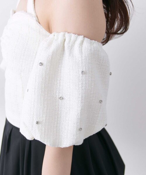 Belle Charme(ベルシャルム)の「【Belle Charme】Jewel Offshoulder Tops(シャツ/ブラウス・レディース・アイボリー/ブラック系その他/ワンウォッシュ・FREE)」の13枚目の写真