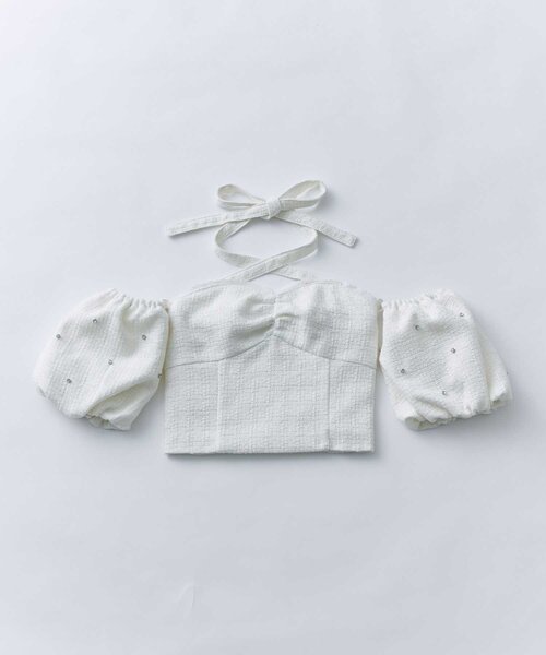 Belle Charme(ベルシャルム)の「【Belle Charme】Jewel Offshoulder Tops(シャツ/ブラウス・レディース・アイボリー/ブラック系その他/ワンウォッシュ・FREE)」の14枚目の写真