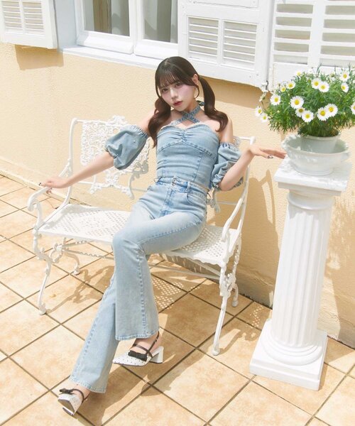 Belle Charme(ベルシャルム)の「【Belle Charme】Jewel Offshoulder Tops(シャツ/ブラウス・レディース・アイボリー/ブラック系その他/ワンウォッシュ・FREE)」の21枚目の写真