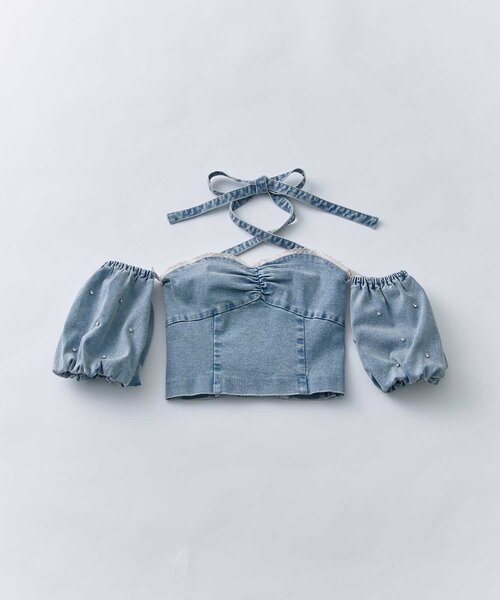 Belle Charme(ベルシャルム)の「【Belle Charme】Jewel Offshoulder Tops(シャツ/ブラウス・レディース・アイボリー/ブラック系その他/ワンウォッシュ・FREE)」の22枚目の写真