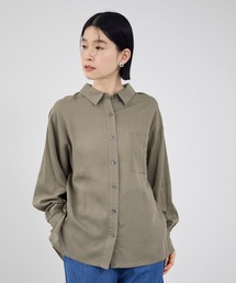 Idnes リネンシャーリングシャツ
