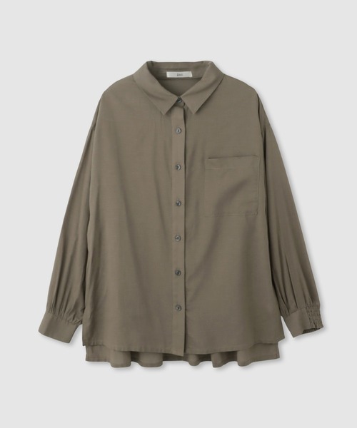Mac-House(マックハウス)の「Idnes リネンシャーリングシャツ(シャツ/ブラウス・レディース・カーキ/サックスブルー系/オレンジ/ベージュ/パープル系・FREE)」の13枚目の写真