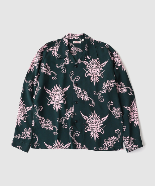SUN SURF(サンサーフ)の「SUN SURF / サンサーフ "TIKI" L/S RAYON HAWAIAN SHIRT(シャツ/ブラウス・メンズ・ブラック・MEDIUM/LARGE/X-LARGE)」の1枚目の写真
