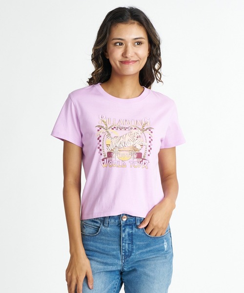 BILLABONG(ビラボン)の「BILLABONG ウィメンズ GRAPHIC BABY FIT TEE Tシャツ 【2026年夏モデル】(Tシャツ/カットソー・レディース・ホワイト/オフホワイト/グリーン系その他/パープル系その他/イエロー系その他・MEDIUM)」の4枚目の写真