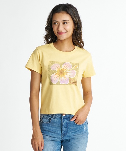 BILLABONG(ビラボン)の「BILLABONG ウィメンズ GRAPHIC BABY FIT TEE Tシャツ 【2026年夏モデル】(Tシャツ/カットソー・レディース・ホワイト/オフホワイト/グリーン系その他/パープル系その他/イエロー系その他・MEDIUM)」の5枚目の写真