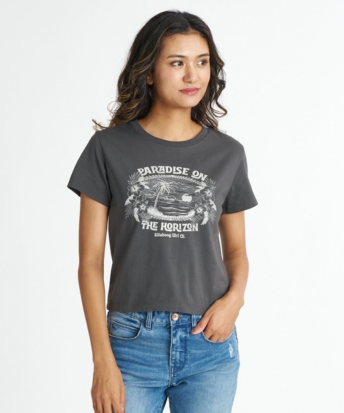 BILLABONG(ビラボン)の「BILLABONG ウィメンズ GRAPHIC BABY FIT TEE Tシャツ 【2026年夏モデル】(Tシャツ/カットソー・レディース・ホワイト/オフホワイト/グリーン系その他/パープル系その他/イエロー系その他・MEDIUM)」の3枚目の写真