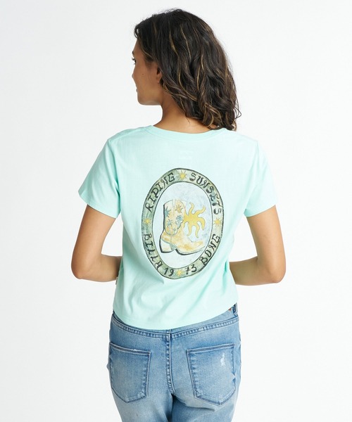 BILLABONG(ビラボン)の「BILLABONG ウィメンズ GRAPHIC BABY FIT TEE Tシャツ 【2026年夏モデル】(Tシャツ/カットソー・レディース・ホワイト/オフホワイト/グリーン系その他/パープル系その他/イエロー系その他・MEDIUM)」の15枚目の写真