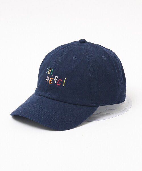 ABAHOUSE（アバハウス）の「HAND DRAWN ART OUI MERCI キャップ（キャップ・メンズ・ベージュ/パープル/ネイビー/レッド・フリー）」の6枚目の写真