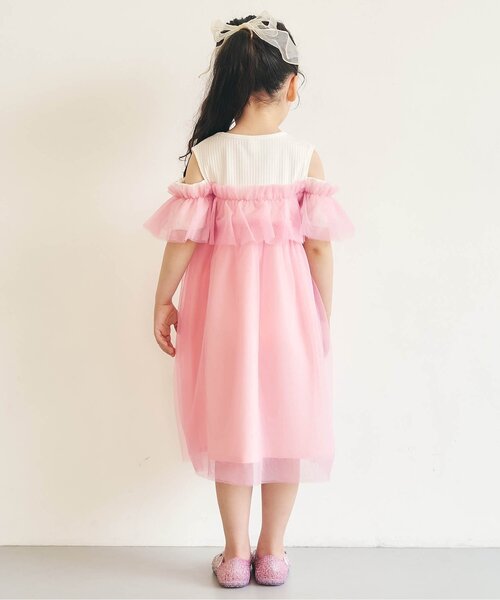 apres les cours(アプレレクール)の「フラワーチュールワンピース(ワンピース・キッズ・ミント/ピンク・80/90/100/110/120/130/140)」の4枚目の写真