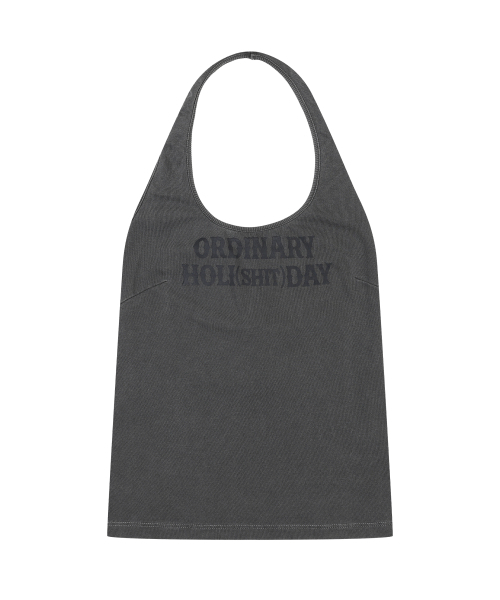 ORDINARY HOLIDAY（オーディナリー ホリデー）の「HALTER LOGO T-SHIRT [CHARCOAL]（Tシャツ/カットソー・レディース・その他・FREE）」の2枚目の写真