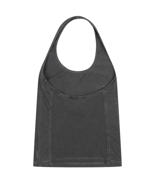ORDINARY HOLIDAY（オーディナリー ホリデー）の「HALTER LOGO T-SHIRT [CHARCOAL]（Tシャツ/カットソー・レディース・その他・FREE）」の3枚目の写真