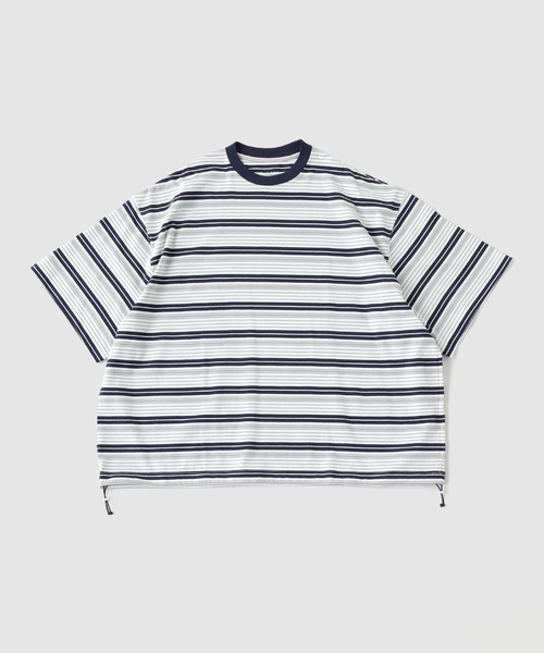 is-ness(イズネス)の「is-ness / イズネス Border Balloon T-Shirt(Tシャツ/カットソー・メンズ・ブルー/ネイビー/グリーン系その他・MEDIUM/LARGE)」の2枚目の写真