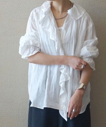 JOURNAL STANDARD LUXE | 《追加》フレンチリネン フリルパフブラウス(シャツ/ブラウス)