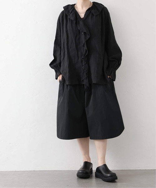 JOURNAL STANDARD LUXE（ジャーナルスタンダード　ラックス）の「《追加》フレンチリネン フリルパフブラウス（シャツ/ブラウス・レディース・ホワイト/ブラック/アイボリー・FREE）」の8枚目の写真