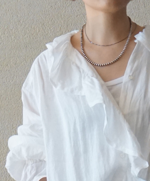 JOURNAL STANDARD LUXE（ジャーナルスタンダード　ラックス）の「《追加》フレンチリネン フリルパフブラウス（シャツ/ブラウス・レディース・ホワイト/ブラック/アイボリー・FREE）」の15枚目の写真