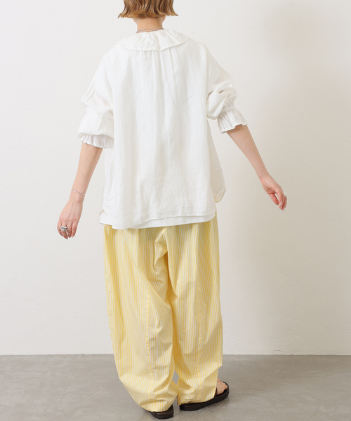 JOURNAL STANDARD LUXE（ジャーナルスタンダード　ラックス）の「《追加》フレンチリネン フリルパフブラウス（シャツ/ブラウス・レディース・ホワイト/ブラック/アイボリー・FREE）」の17枚目の写真