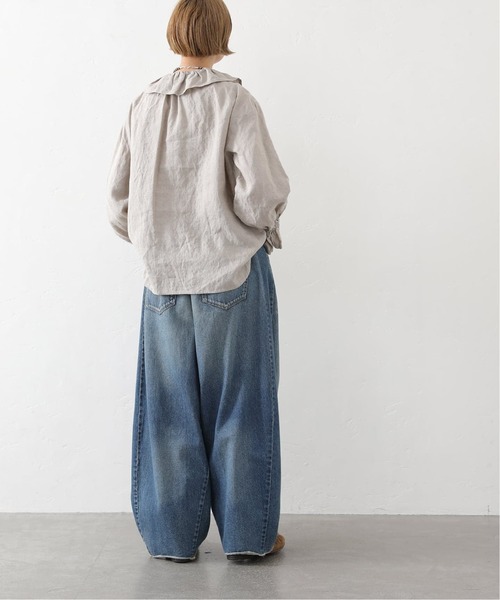 JOURNAL STANDARD LUXE（ジャーナルスタンダード　ラックス）の「《追加》フレンチリネン フリルパフブラウス（シャツ/ブラウス・レディース・ホワイト/ブラック/アイボリー・FREE）」の20枚目の写真