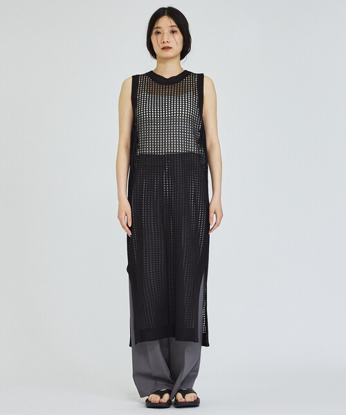 abahouse mavie(アバハウスマヴィ)の「【レイヤード】メッシュニットワンピース(ワンピース・レディース・ブラック/ホワイト/キャメル・フリー)」の21枚目の写真