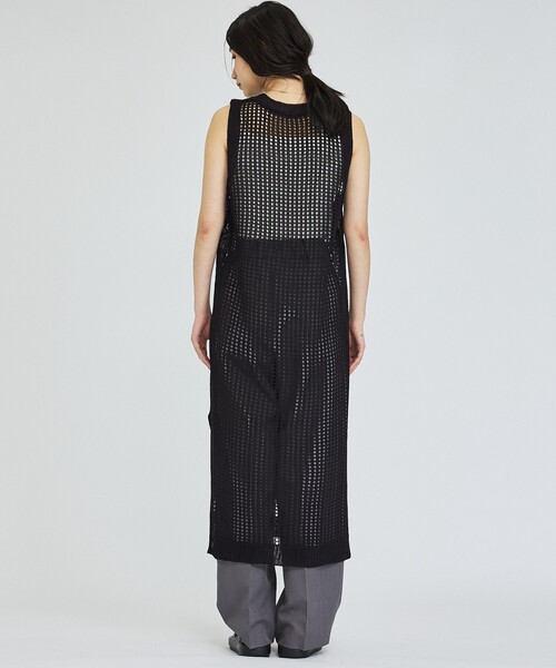abahouse mavie(アバハウスマヴィ)の「【レイヤード】メッシュニットワンピース(ワンピース・レディース・ブラック/ホワイト/キャメル・フリー)」の19枚目の写真