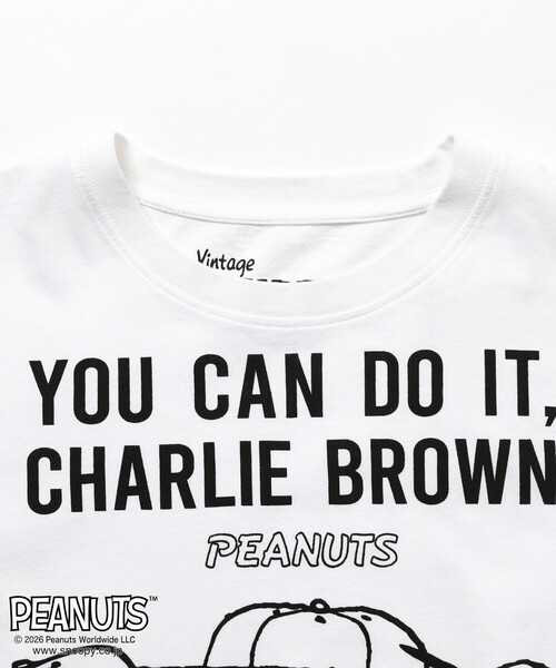 Johnbull(ジョンブル)の「JOHNBULL/ジョンブル PEANUTS YOU CAN DO IT フロント プリント 半袖 Tシャツ / JT261C03(Tシャツ/カットソー・レディース・ホワイト/チャコールグレー・SMALL)」の10枚目の写真