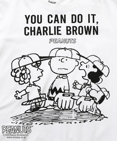 Johnbull(ジョンブル)の「JOHNBULL/ジョンブル PEANUTS YOU CAN DO IT フロント プリント 半袖 Tシャツ / JT261C03(Tシャツ/カットソー・レディース・ホワイト/チャコールグレー・SMALL)」の12枚目の写真