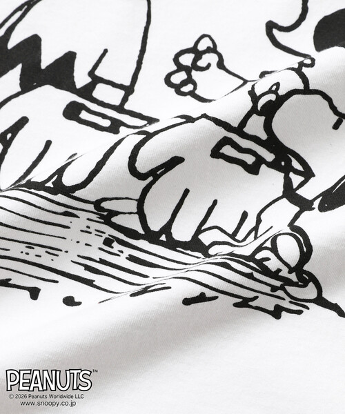 Johnbull(ジョンブル)の「JOHNBULL/ジョンブル PEANUTS YOU CAN DO IT フロント プリント 半袖 Tシャツ / JT261C03(Tシャツ/カットソー・レディース・ホワイト/チャコールグレー・SMALL)」の15枚目の写真