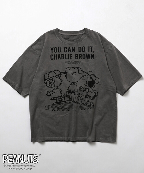 Johnbull(ジョンブル)の「JOHNBULL/ジョンブル PEANUTS YOU CAN DO IT フロント プリント 半袖 Tシャツ / JT261C03(Tシャツ/カットソー・レディース・ホワイト/チャコールグレー・SMALL)」の16枚目の写真