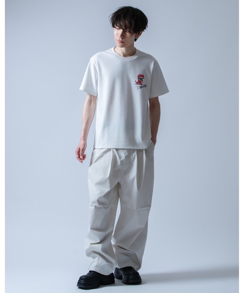 Crownor(クラウノアー)の「ストリートダイナソー 半袖Tシャツ(Tシャツ/カットソー・メンズ・ホワイト/ピンク/ブラック・LARGE/MEDIUM)」の9枚目の写真