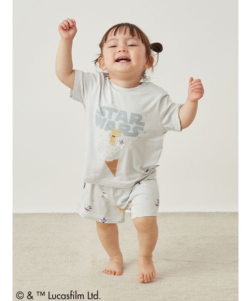 gelato pique(ジェラートピケ)の「【STAR WARS】【ベビー】総柄ショートパンツ(その他ベビーウェア・キッズ・クリーム/ミント・80)」の11枚目の写真