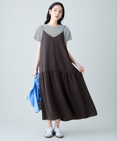 ANY(エニィ)の「ANYファンクションワイドフレンチスリーブTシャツ(Tシャツ/カットソー・レディース・グレー系/ホワイト系/ホワイト系2/ベージュ系2・F)」の11枚目の写真