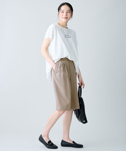 ANY(エニィ)の「ANYファンクションワイドフレンチスリーブTシャツ(Tシャツ/カットソー・レディース・グレー系/ホワイト系/ホワイト系2/ベージュ系2・F)」の17枚目の写真