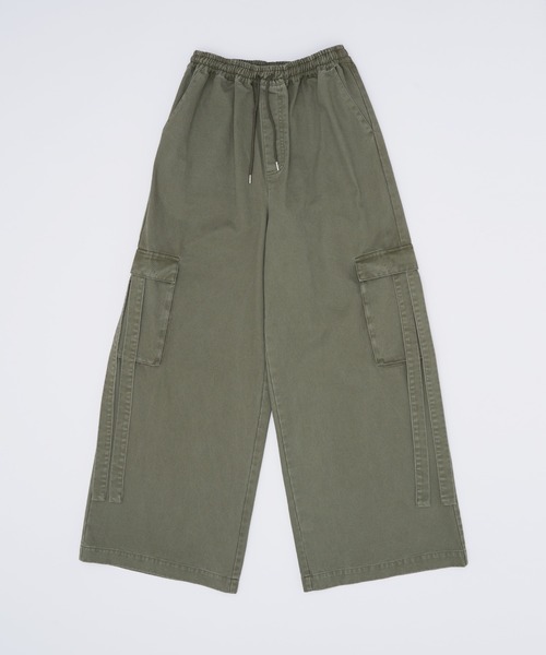SOEMIN(ソミン)の「Military cargo pants/ミリタリーカーゴワイドパンツ(カーゴパンツ・レディース・カーキ/ピンク・FREE)」の6枚目の写真