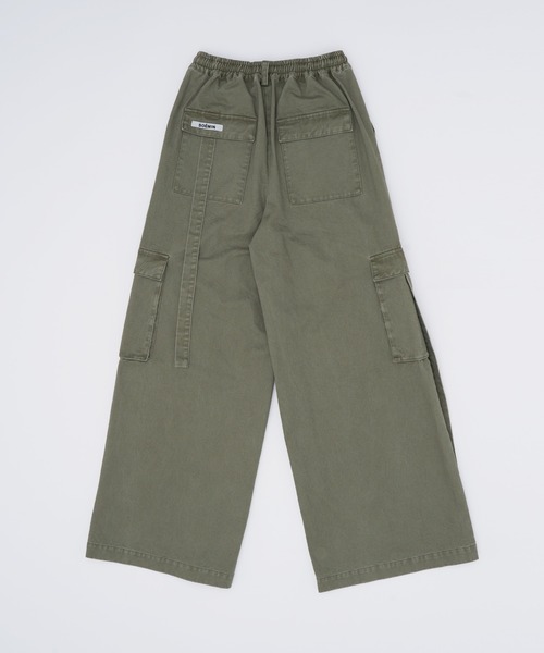 SOEMIN(ソミン)の「Military cargo pants/ミリタリーカーゴワイドパンツ(カーゴパンツ・レディース・カーキ/ピンク・FREE)」の7枚目の写真