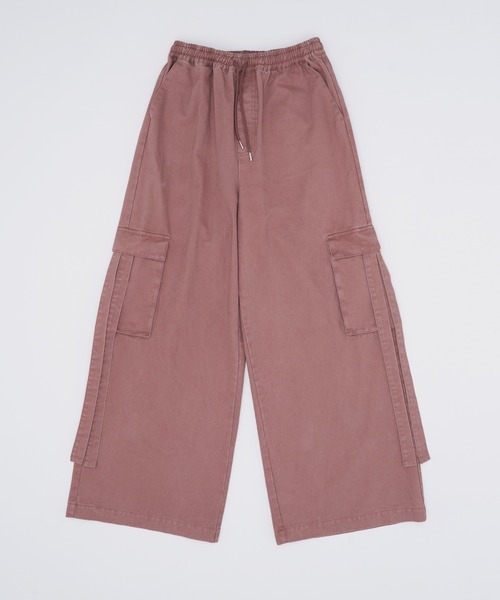 SOEMIN(ソミン)の「Military cargo pants/ミリタリーカーゴワイドパンツ(カーゴパンツ・レディース・カーキ/ピンク・FREE)」の8枚目の写真