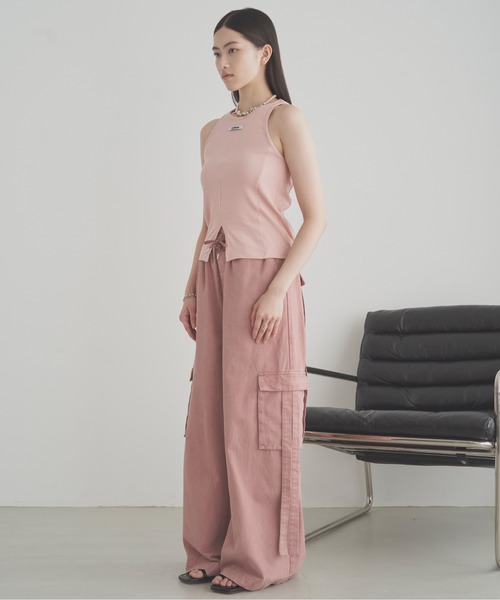 SOEMIN(ソミン)の「Military cargo pants/ミリタリーカーゴワイドパンツ(カーゴパンツ・レディース・カーキ/ピンク・FREE)」の15枚目の写真
