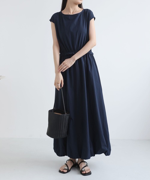 MAISON DE THERESE（メゾン ド テレーズ）の「夏新作 無地 ノースリーブ バルーンワンピース 上品 大人可愛い（ワンピース・レディース・Navy/White/Black・M）」の3枚目の写真
