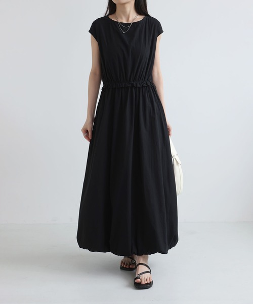 MAISON DE THERESE（メゾン ド テレーズ）の「夏新作 無地 ノースリーブ バルーンワンピース 上品 大人可愛い（ワンピース・レディース・Navy/White/Black・M）」の7枚目の写真